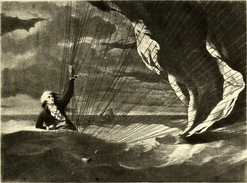 An illustration from Histoire des ballons et des aéronautes célèbres ..., 1887, leaf 178