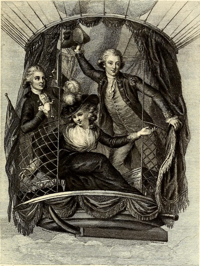 An illustration from Histoire des ballons et des aéronautes célèbres ..., 1887, leaf 200