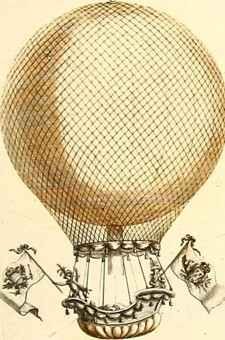 An illustration from Histoire des ballons et des aéronautes célèbres ..., 1887, leaf 204