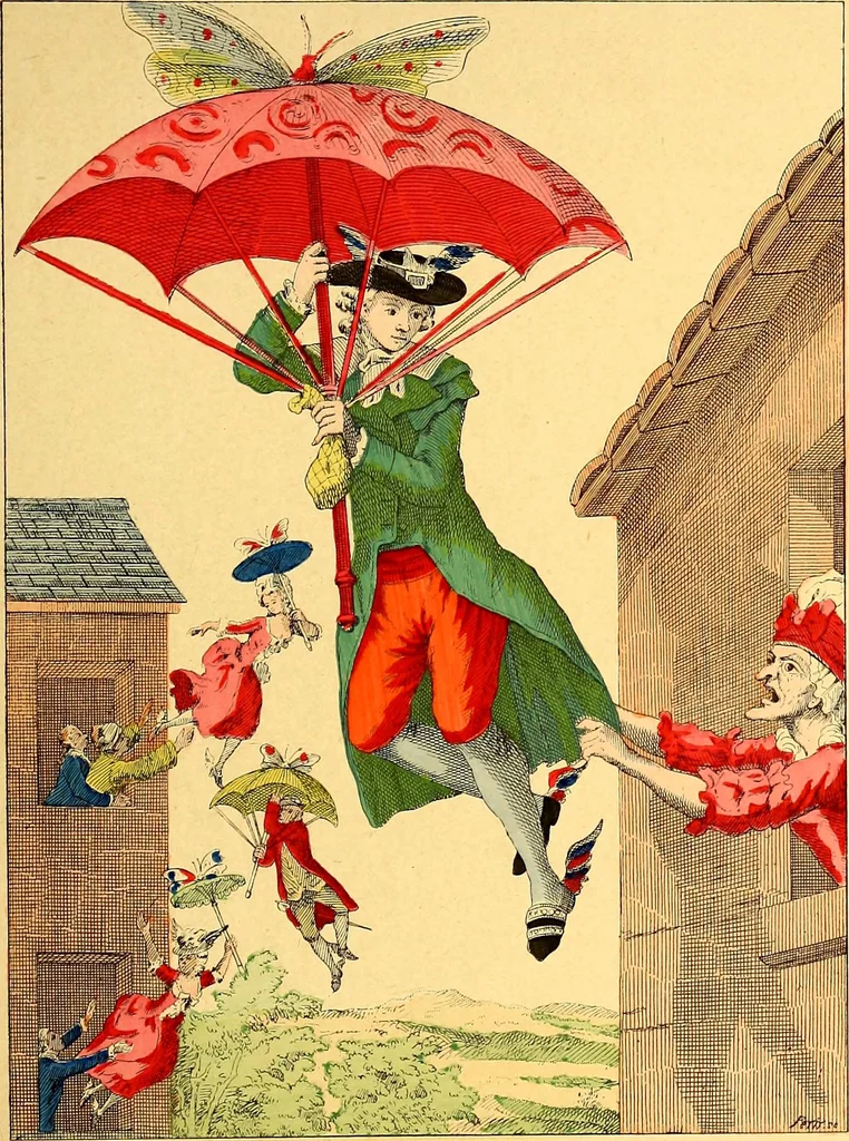 An illustration from Histoire des ballons et des aéronautes célèbres ..., 1887, leaf 208