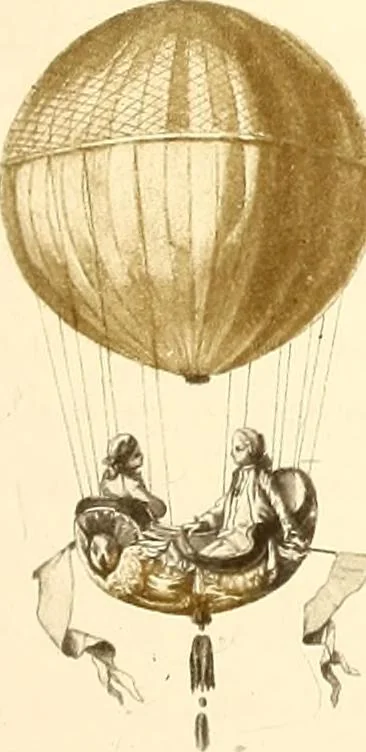 An illustration from Histoire des ballons et des aéronautes célèbres ..., 1887, leaf 216