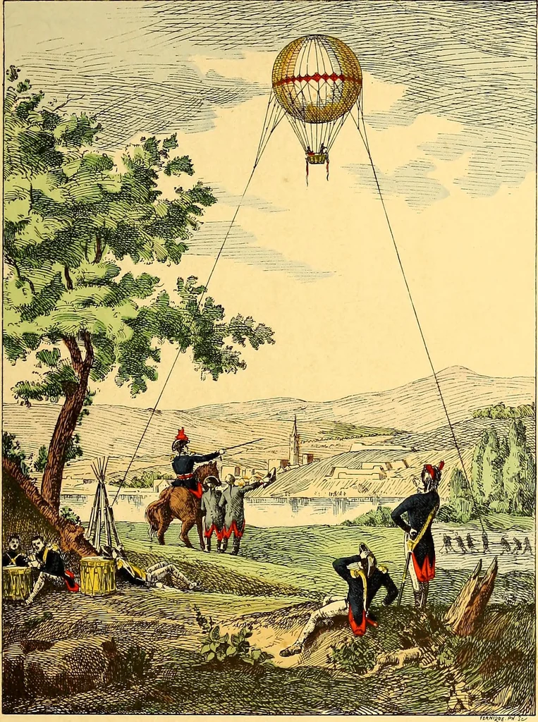 An illustration from Histoire des ballons et des aéronautes célèbres ..., 1887, leaf 228