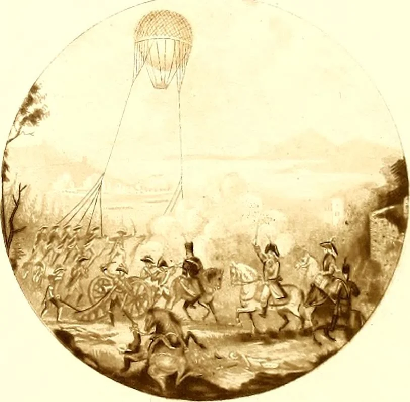 An illustration from Histoire des ballons et des aéronautes célèbres ..., 1887, leaf 237