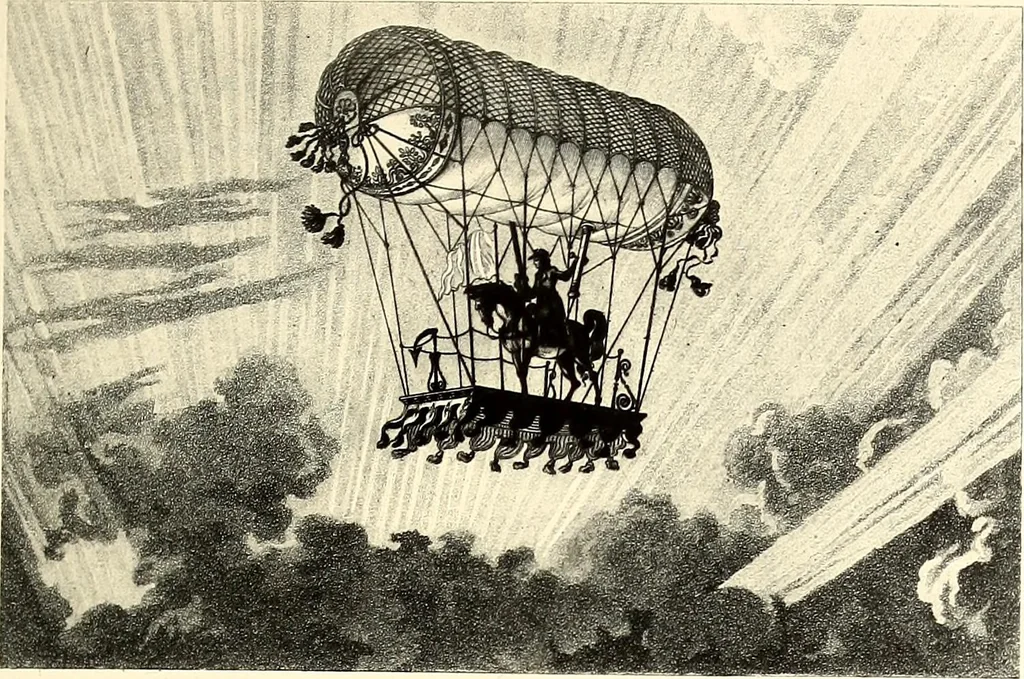 An illustration from Histoire des ballons et des aéronautes célèbres ..., 1887, leaf 238