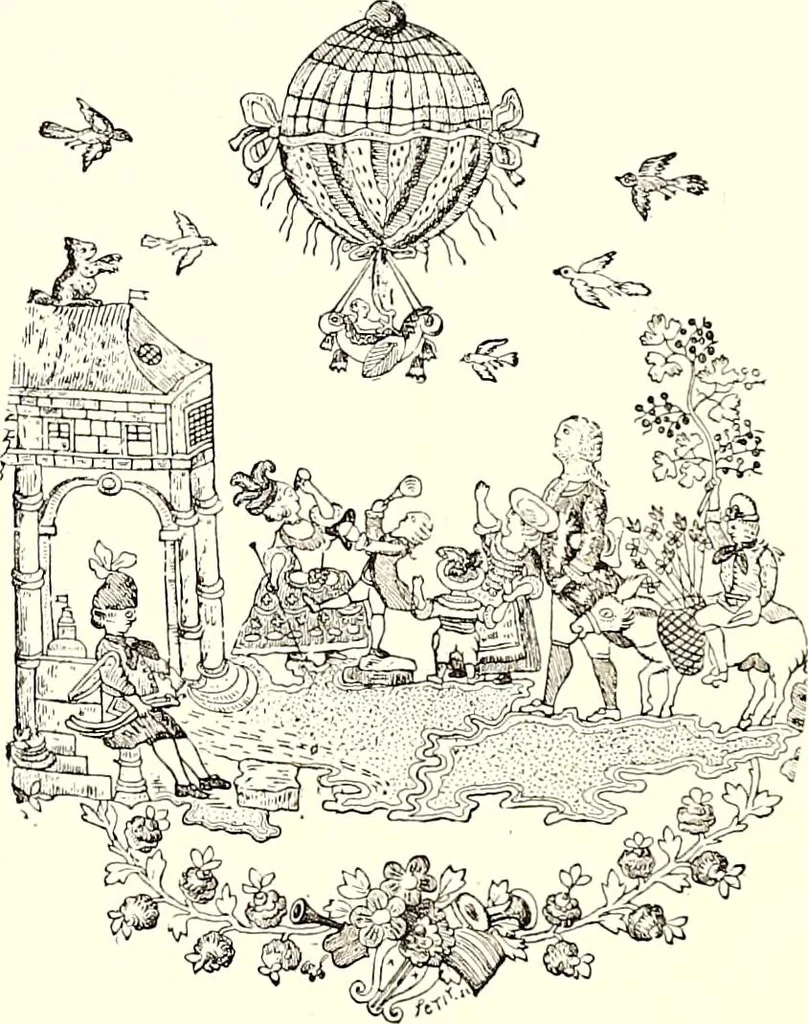 An illustration from Histoire des ballons et des aéronautes célèbres ..., 1887, leaf 249