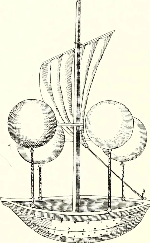 An illustration from Histoire des ballons et des aéronautes célèbres ..., 1887, leaf 25