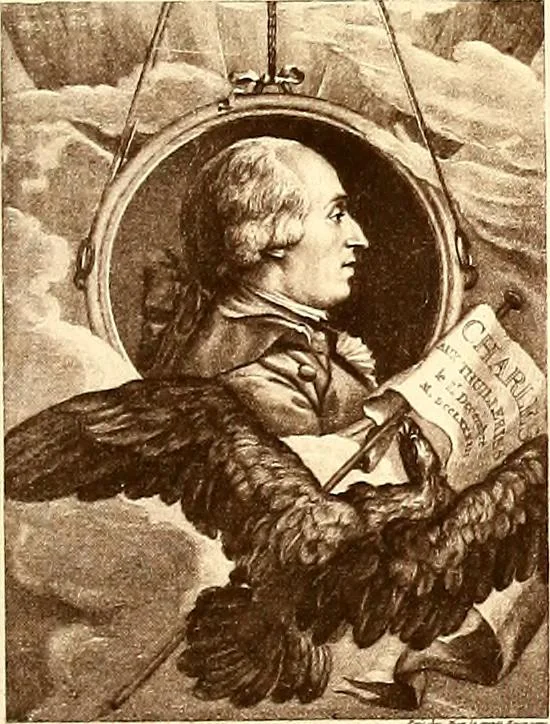 An illustration from Histoire des ballons et des aéronautes célèbres ..., 1887, leaf 46