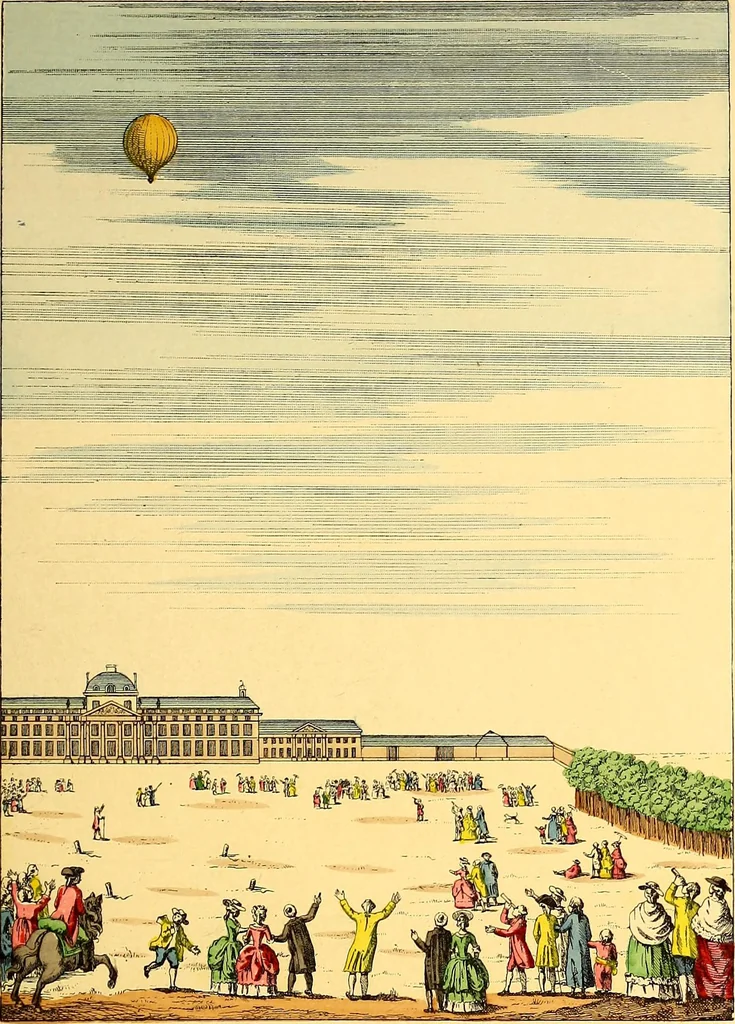 An illustration from Histoire des ballons et des aéronautes célèbres ..., 1887, leaf 50