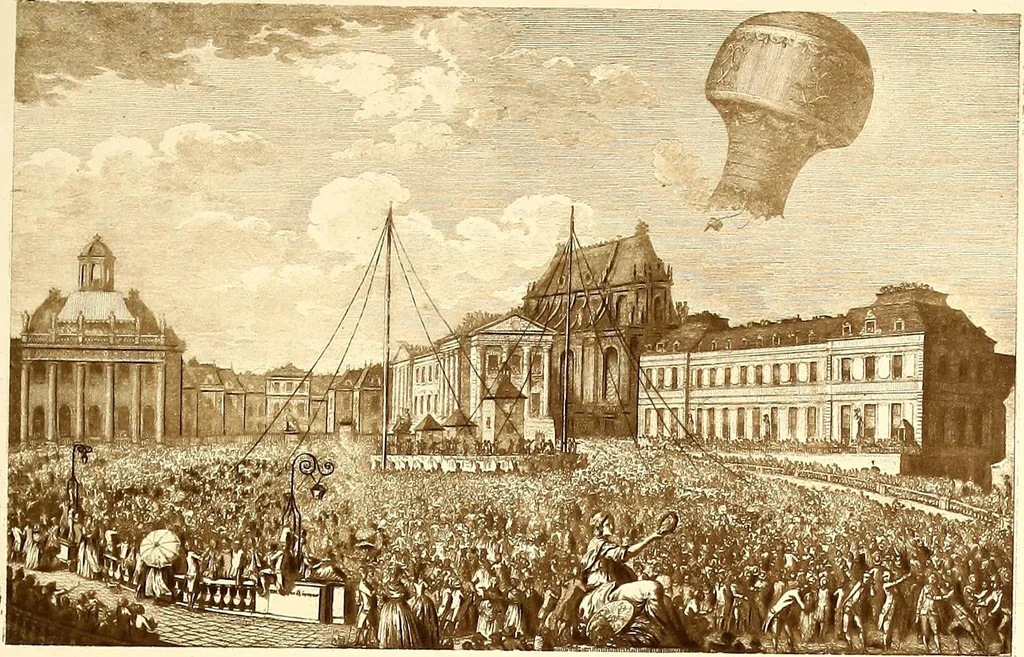 An illustration from Histoire des ballons et des aéronautes célèbres ..., 1887, leaf 56