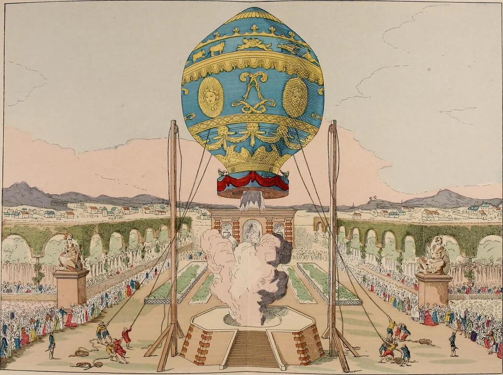 An illustration from Histoire des ballons et des aéronautes célèbres ..., 1887, leaf 68
