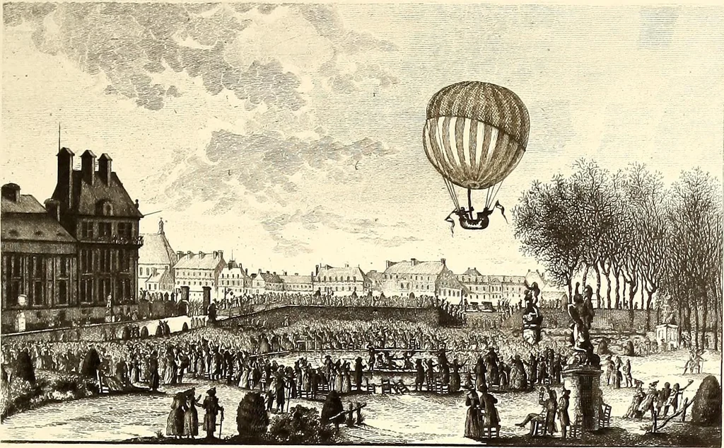 An illustration from Histoire des ballons et des aéronautes célèbres ..., 1887, leaf 74