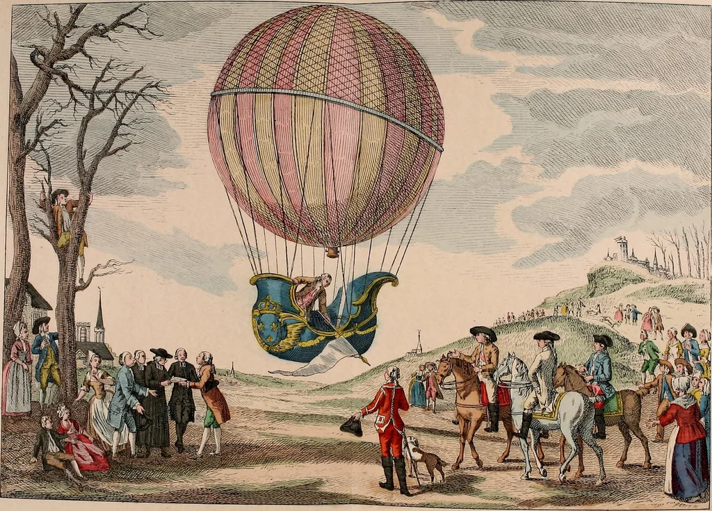 An illustration from Histoire des ballons et des aéronautes célèbres ..., 1887, leaf 82