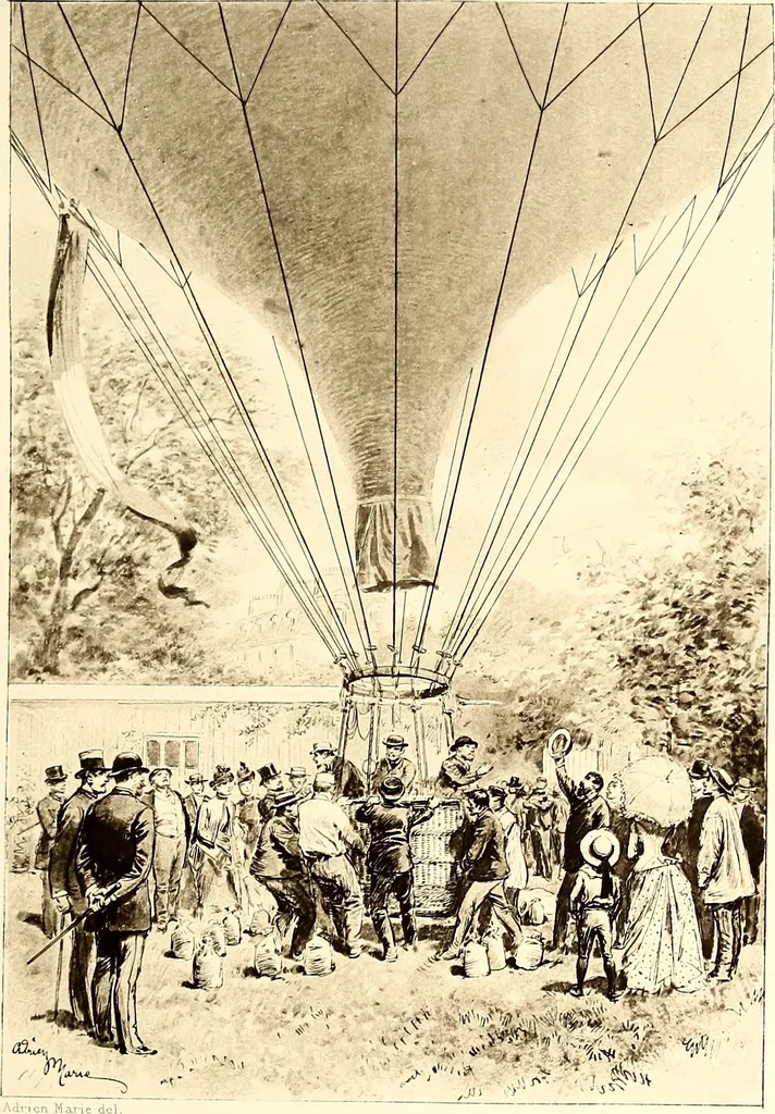 An illustration from Histoire des ballons et des aéronautes célèbres ..., 1887, leaf 104