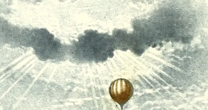 An illustration from Histoire des ballons et des aéronautes célèbres ..., 1887, leaf 129