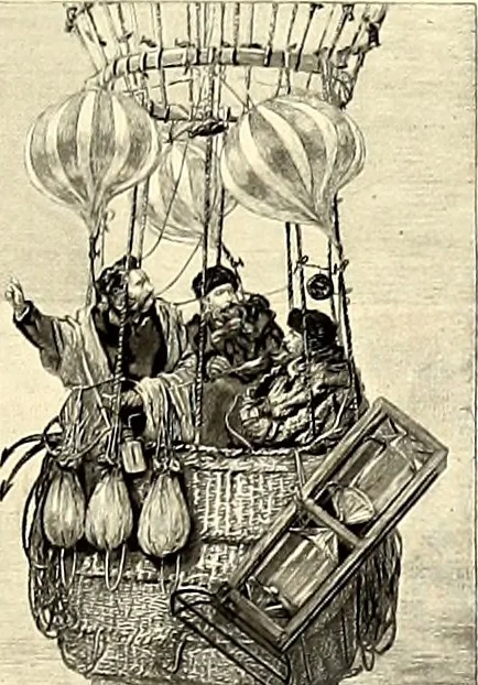 An illustration from Histoire des ballons et des aéronautes célèbres ..., 1887, leaf 150