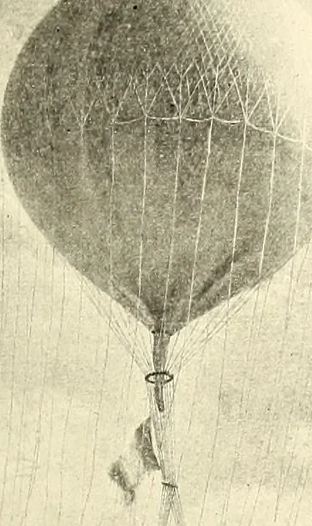 An illustration from Histoire des ballons et des aéronautes célèbres ..., 1887, leaf 172