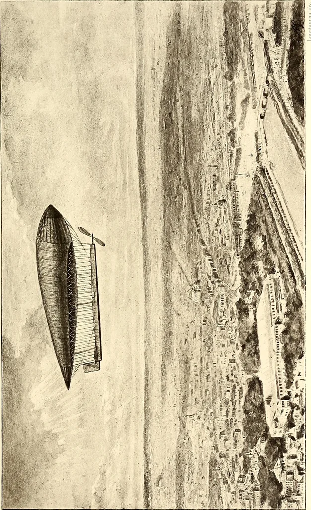 An illustration from Histoire des ballons et des aéronautes célèbres ..., 1887, leaf 184
