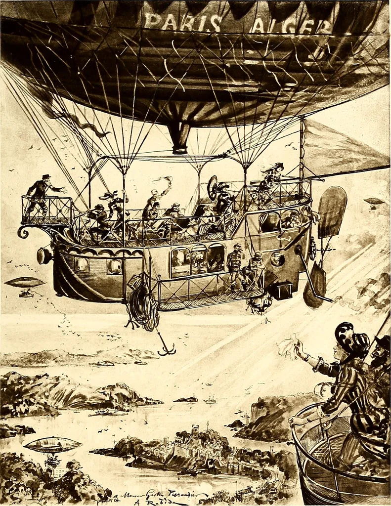 An illustration from Histoire des ballons et des aéronautes célèbres ..., 1887, leaf 204