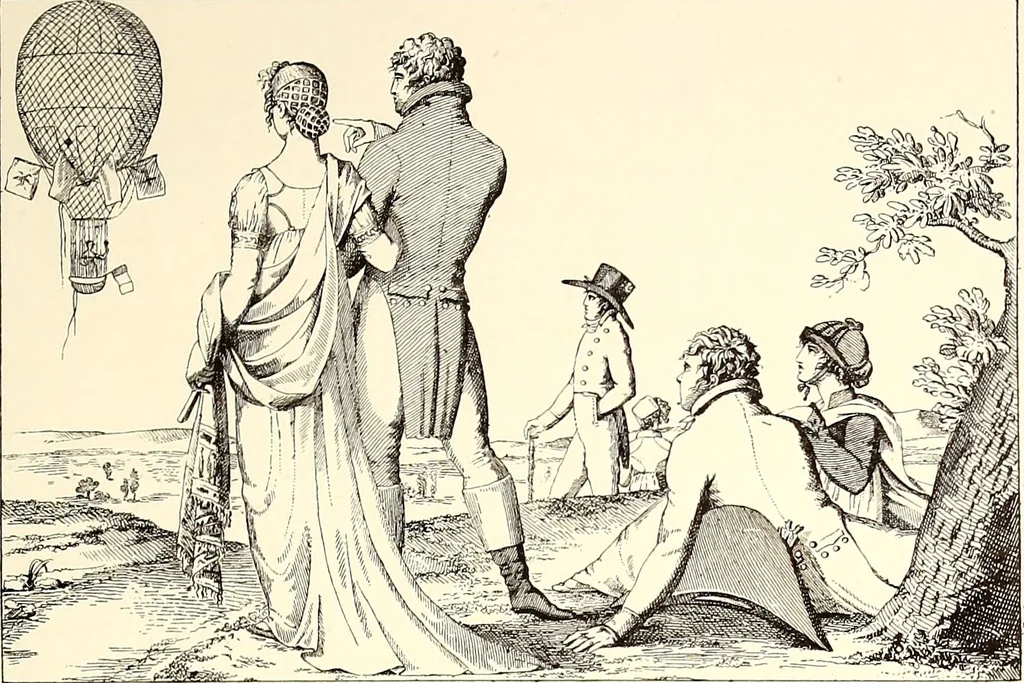 An illustration from Histoire des ballons et des aéronautes célèbres ..., 1887, leaf 218