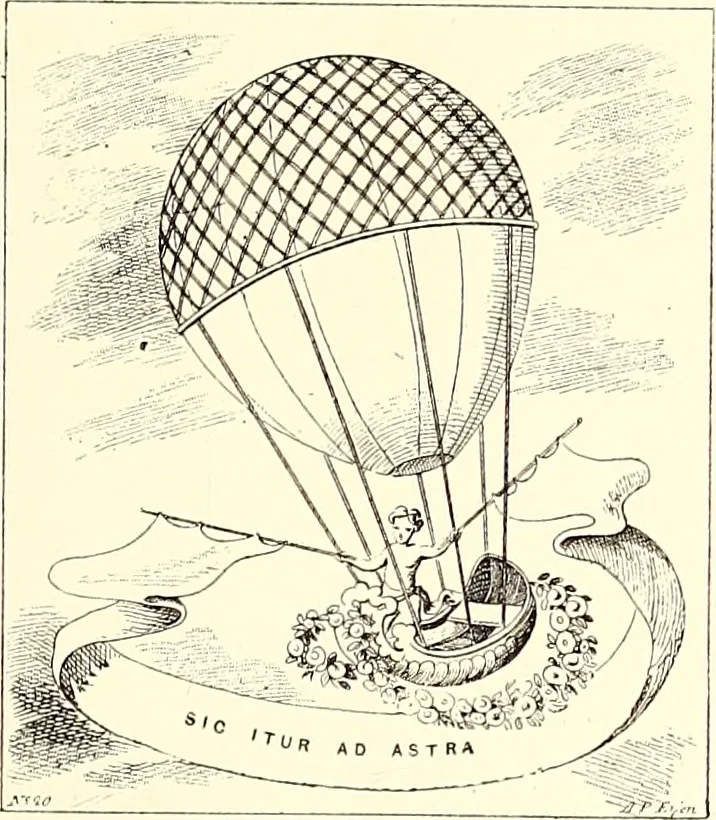 An illustration from Histoire des ballons et des aéronautes célèbres ..., 1887, leaf 222