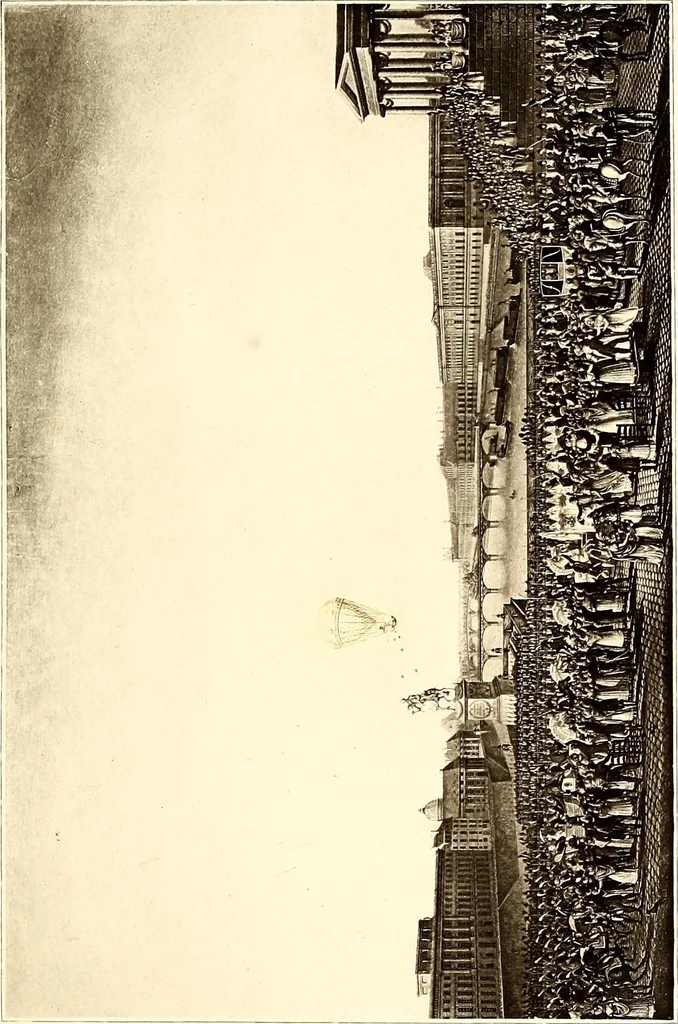 An illustration from Histoire des ballons et des aéronautes célèbres ..., 1887, leaf 28
