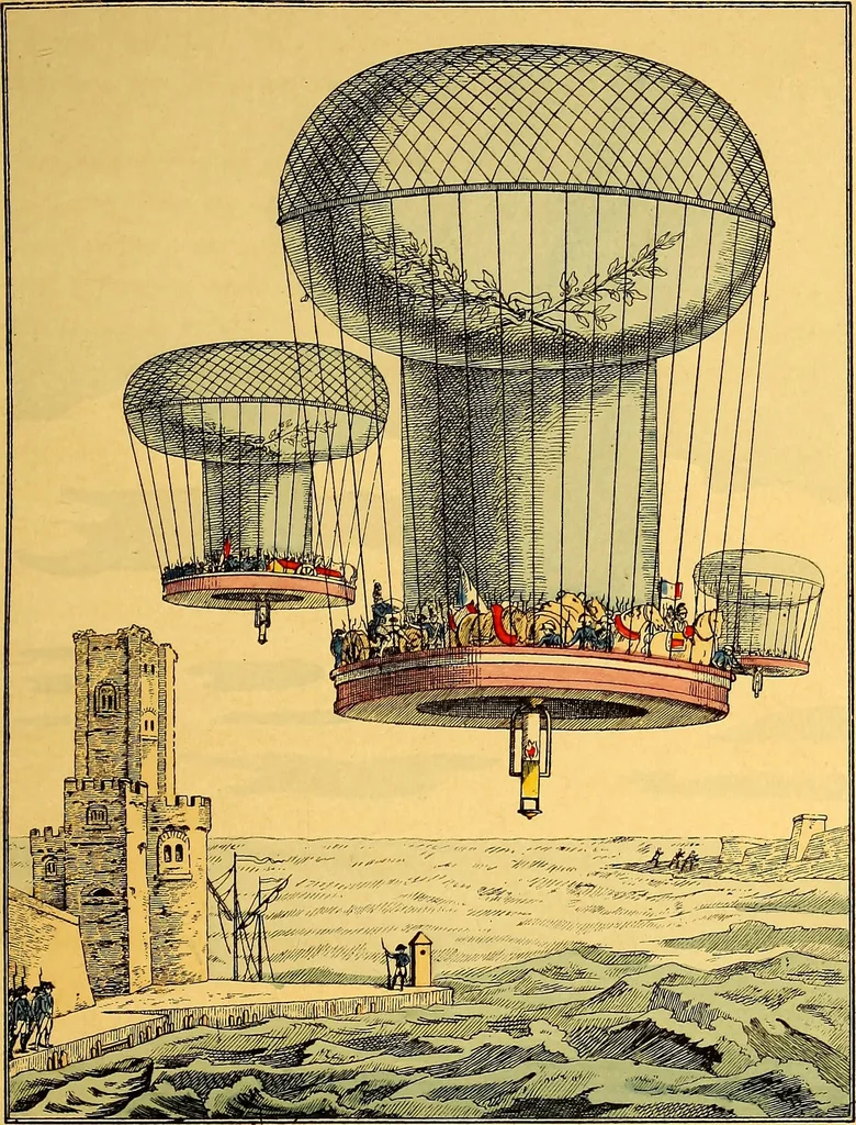 An illustration from Histoire des ballons et des aéronautes célèbres ..., 1887, leaf 34