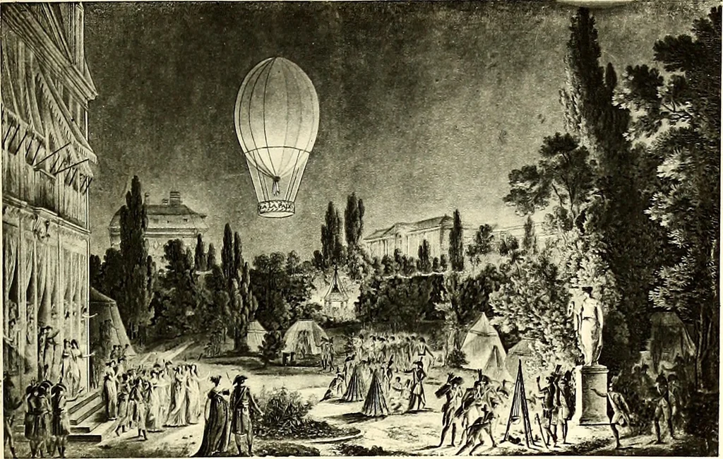 An illustration from Histoire des ballons et des aéronautes célèbres ..., 1887, leaf 38