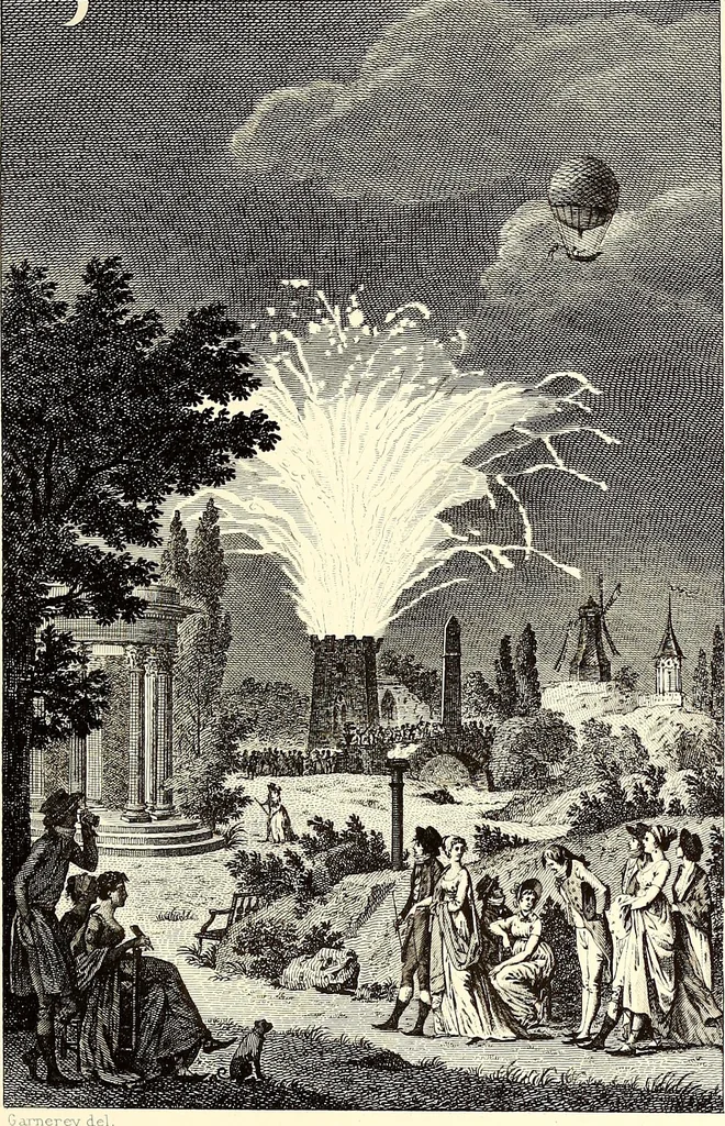 An illustration from Histoire des ballons et des aéronautes célèbres ..., 1887, leaf 44