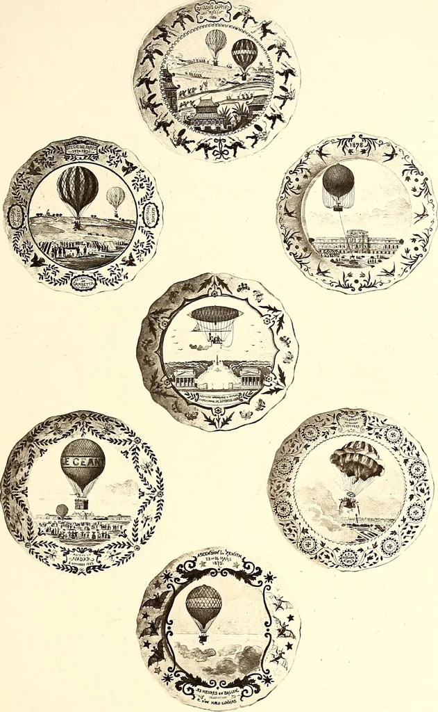 An illustration from Histoire des ballons et des aéronautes célèbres ..., 1887, leaf 64