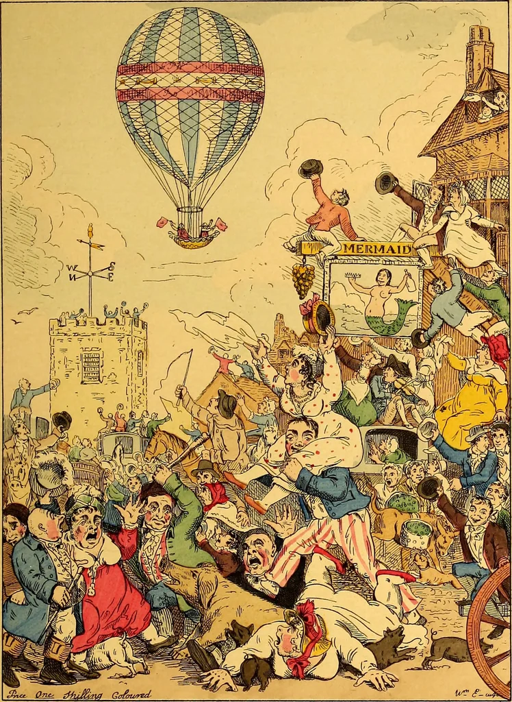 An illustration from Histoire des ballons et des aéronautes célèbres ..., 1887, leaf 74