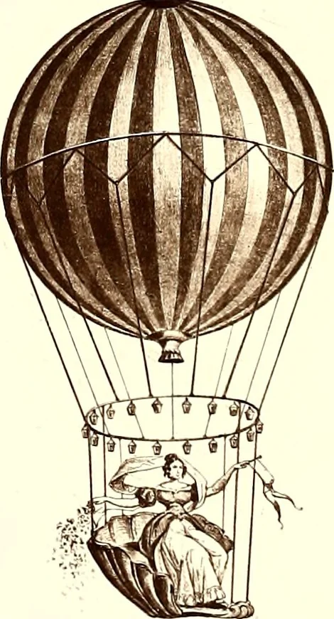 An illustration from Histoire des ballons et des aéronautes célèbres ..., 1887, leaf 79