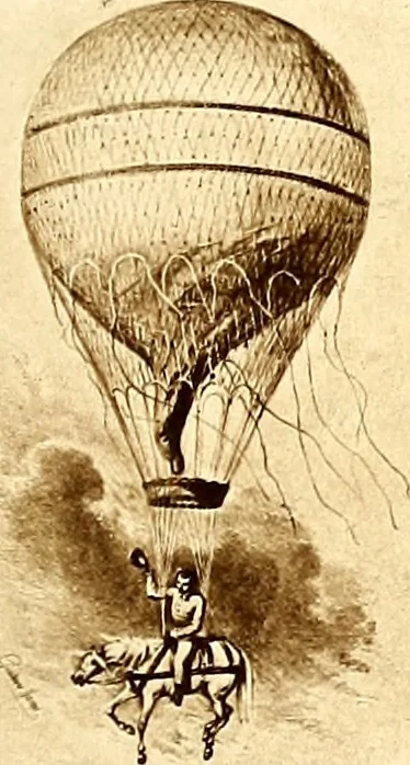 An illustration from Histoire des ballons et des aéronautes célèbres ..., 1887, leaf 80