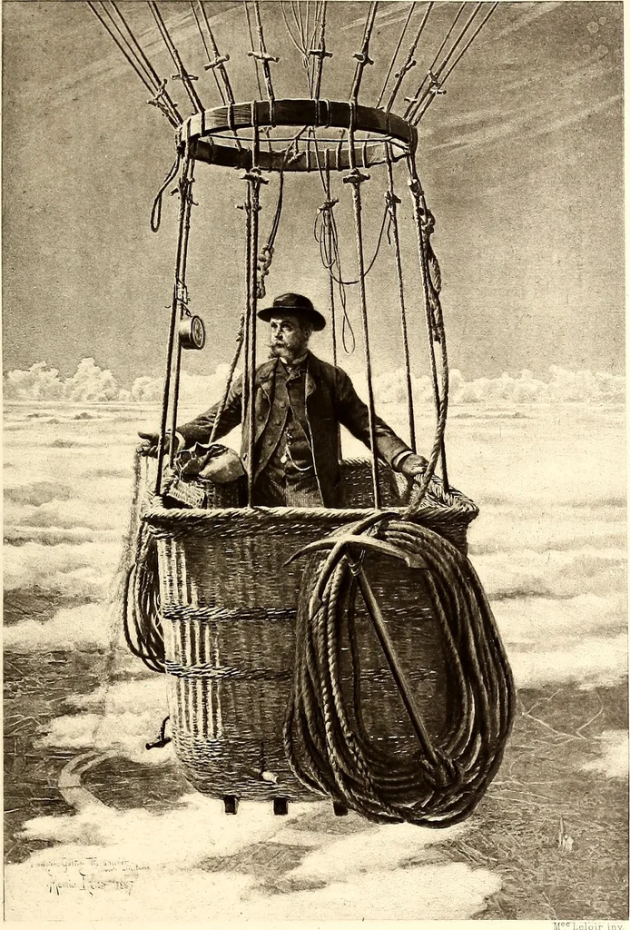 An illustration from Histoire des ballons et des aéronautes célèbres ..., 1887, leaf 84