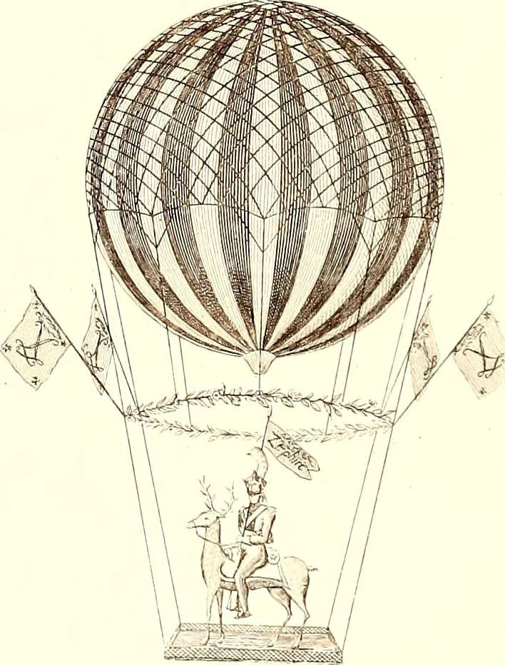 An illustration from Histoire des ballons et des aéronautes célèbres ..., 1887, leaf 91