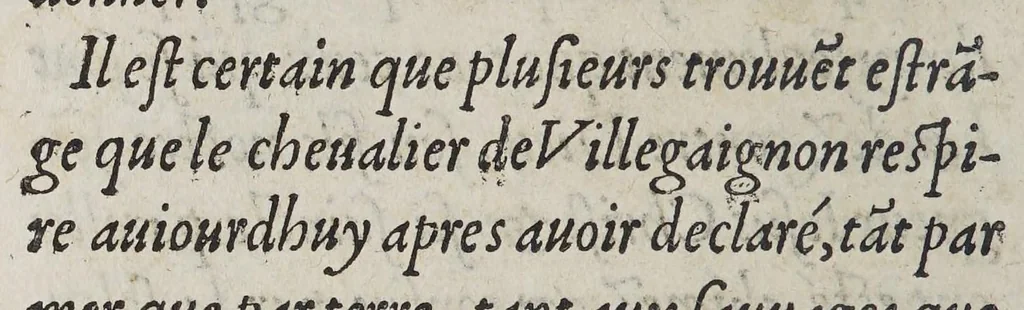 An illustration from Histoire des choses memorables aduenues en la terre du Bresil, partie de l'Amerique Australe, sous le gouuernement de N. de Villeg. depuis l'an 1555. iusques à l'an 1558, 1561, leaf 16