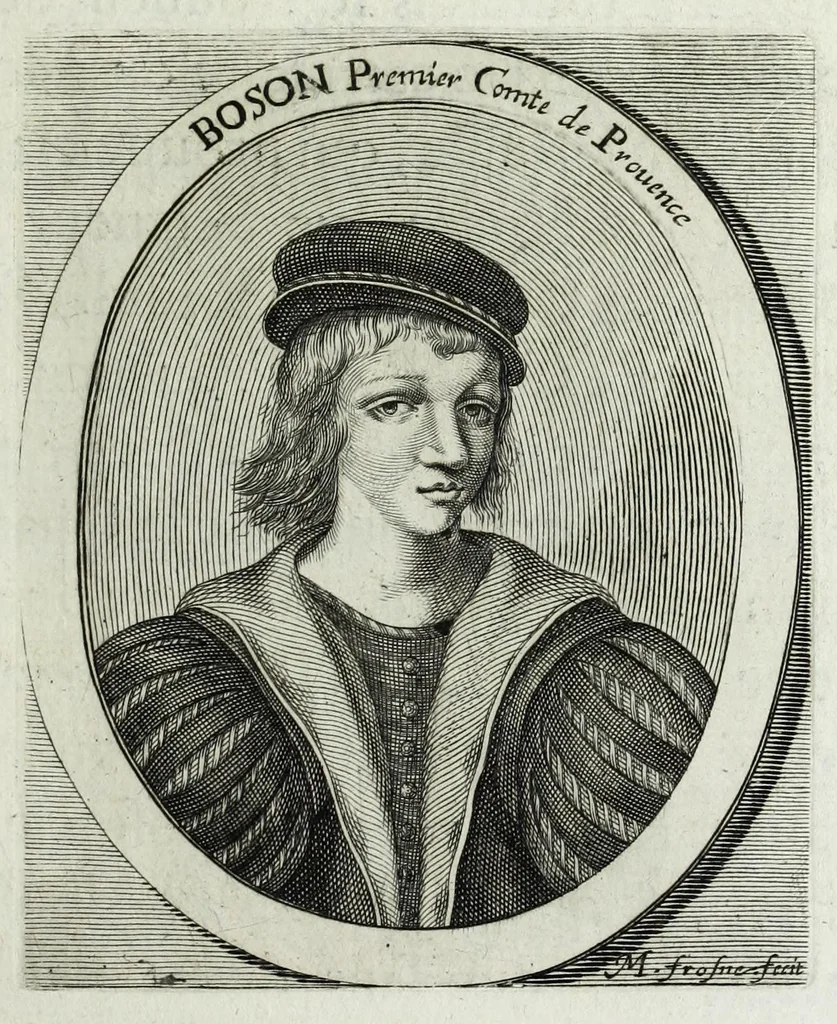 An illustration from Histoire des comtes de Prouence : enrichie de plusieurs de leurs portraits, de leurs sceaux, & des monnoyes de leur temps, qui n'auoient pas encore veu le iour, 1655, leaf 51