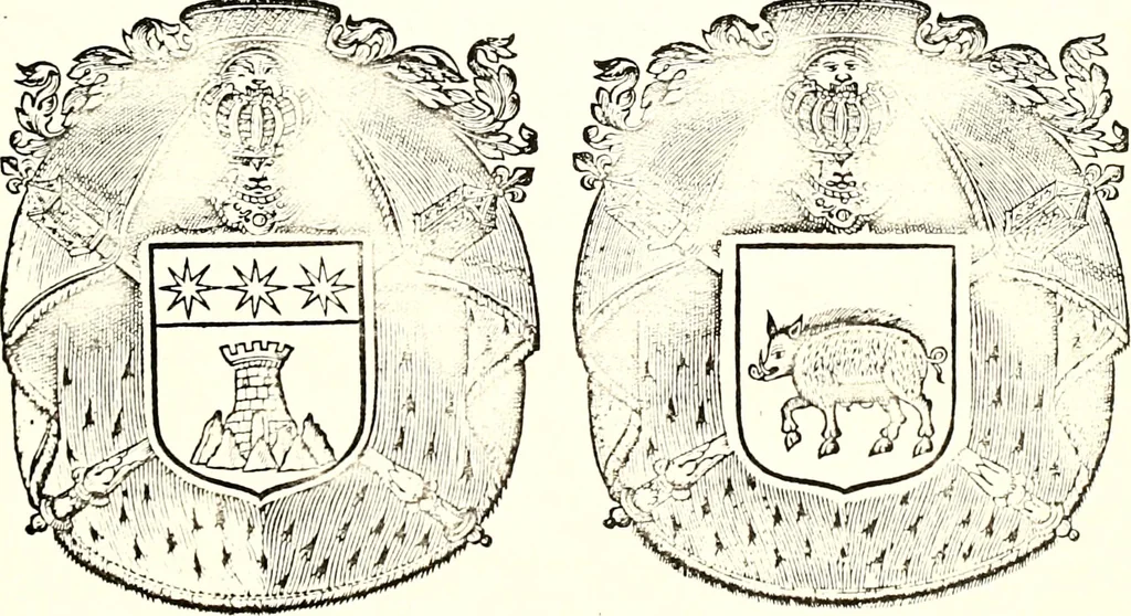 An illustration from Histoire des connestables: chanceliers et gardes des seavx [etc.] ... depuis leur origine:, 1658, leaf 286