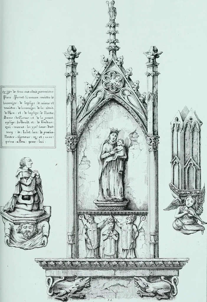 An illustration from Histoire & description pittoresque de la Cathedrale de Metz, des eglises adjacentes et collegiales, 1843, leaf 193