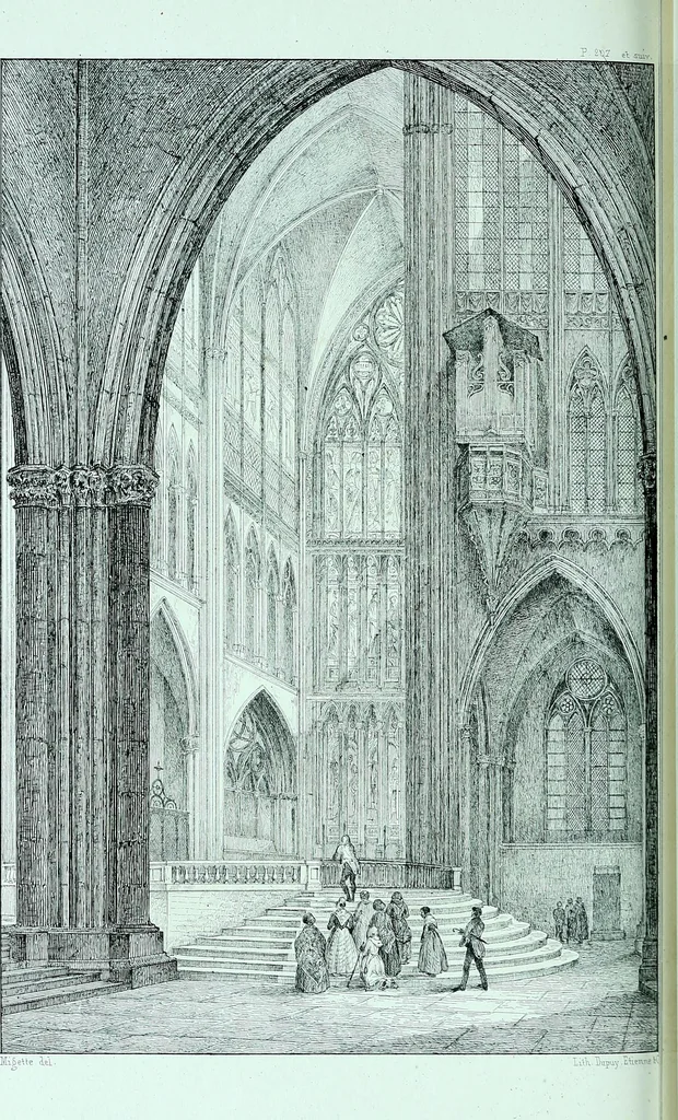 An illustration from Histoire & description pittoresque de la Cathedrale de Metz, des eglises adjacentes et collegiales, 1843, leaf 238