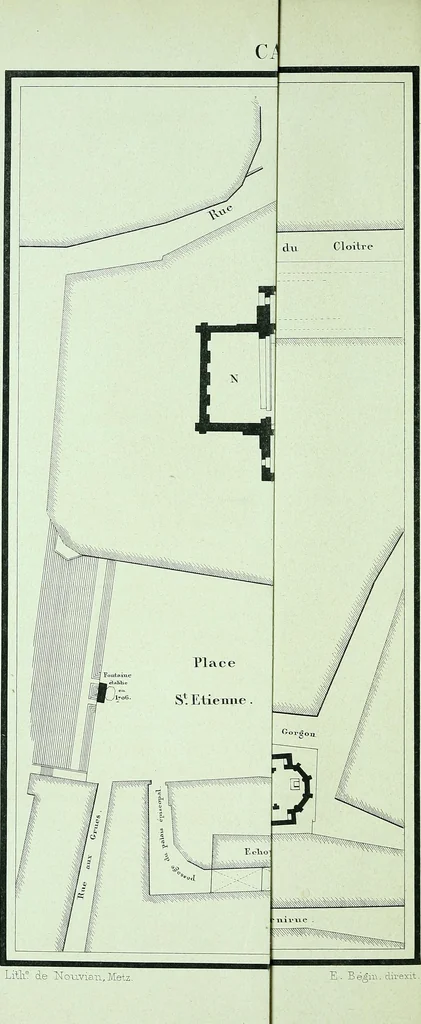 An illustration from Histoire & description pittoresque de la Cathedrale de Metz, des eglises adjacentes et collegiales, 1843, leaf 34