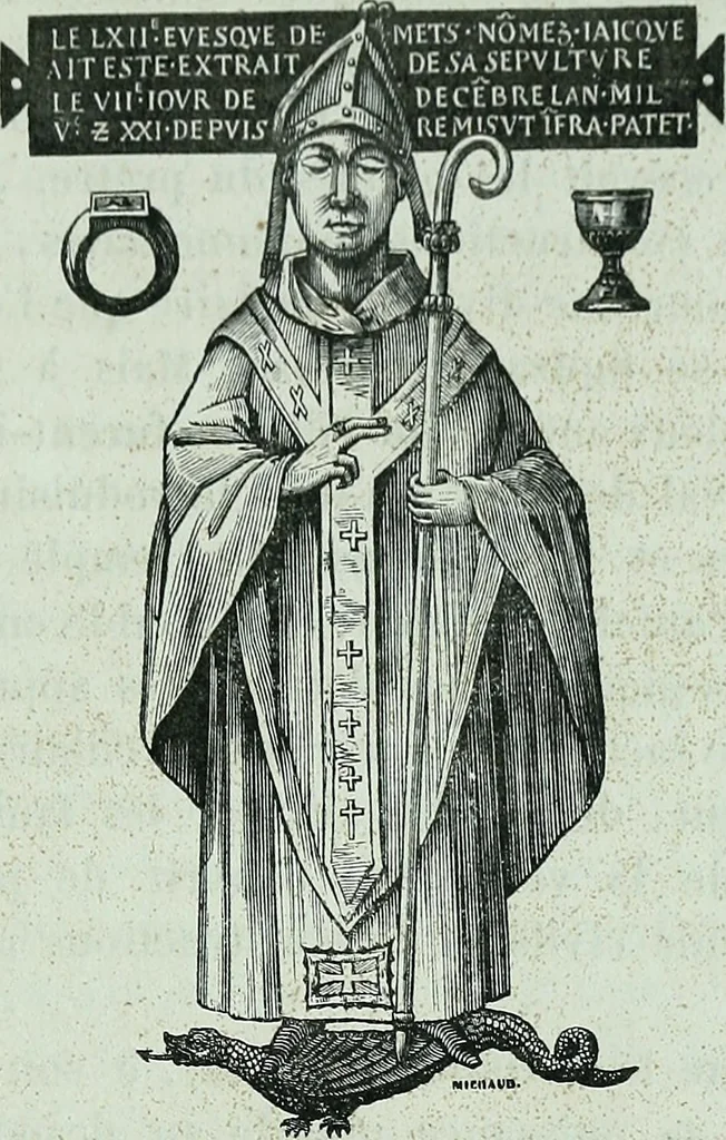 An illustration from Histoire & description pittoresque de la Cathedrale de Metz, des eglises adjacentes et collegiales, 1843, leaf 95