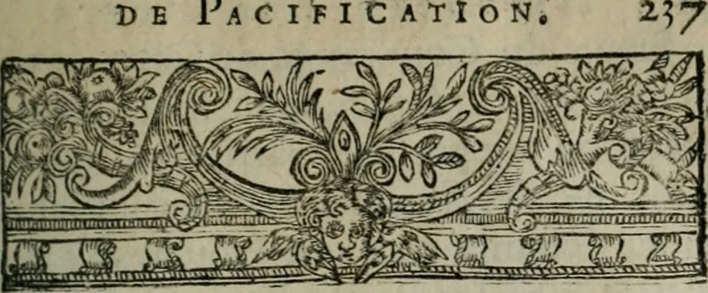 An illustration from Histoire des edits de pacification, et des moyens que les pretendus Reformez ont employé pour les obtenir. Contenant ce qui s'est passe' de plus remarquable depuis la naissance du calvinisme jusqu'à present, 1682, leaf 268