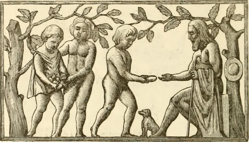 An illustration from Histoire des enseignes de Paris. Revue et publiée par le Bibliophile Jacob [pseud.] avec un appendice par J. Cousin.., 1884, leaf 105