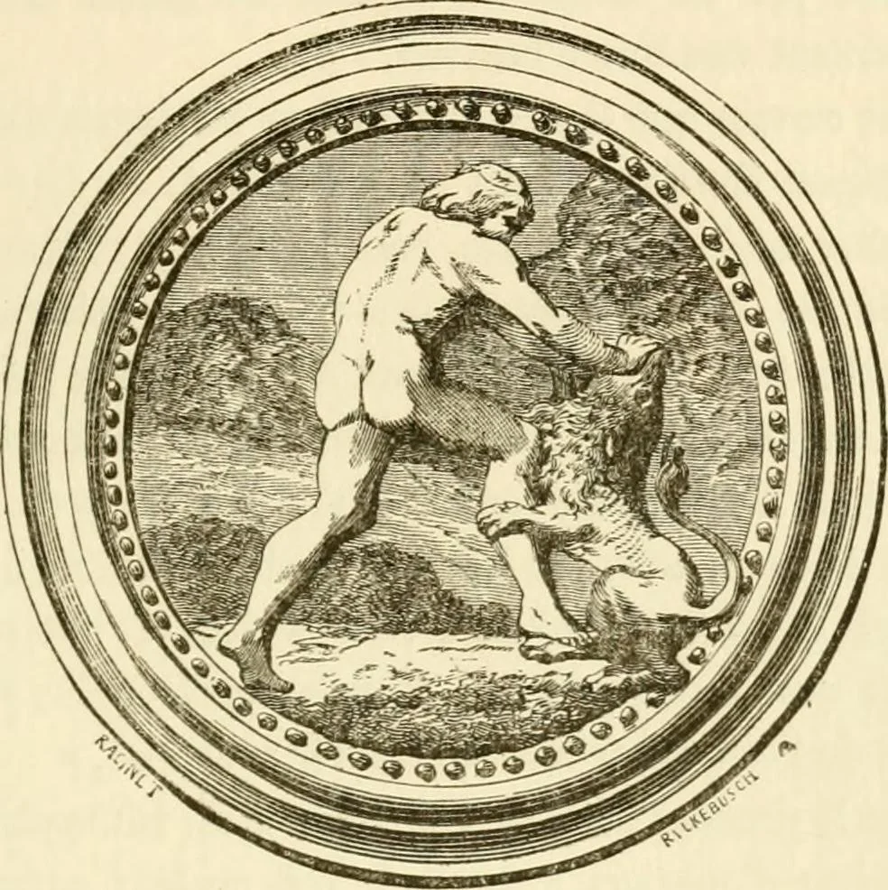 An illustration from Histoire des enseignes de Paris. Revue et publiée par le Bibliophile Jacob [pseud.] avec un appendice par J. Cousin.., 1884, leaf 116