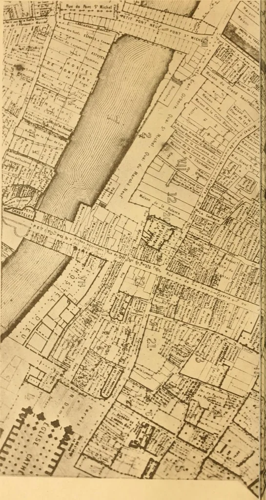 An illustration from Histoire des enseignes de Paris. Revue et publiée par le Bibliophile Jacob [pseud.] avec un appendice par J. Cousin.., 1884, leaf 17