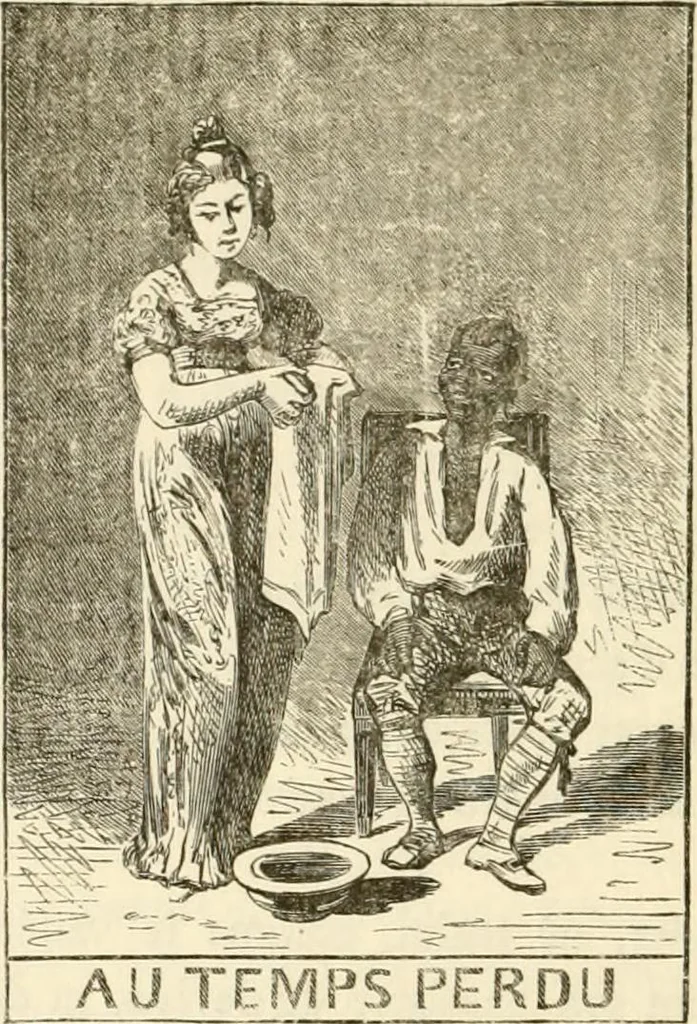 An illustration from Histoire des enseignes de Paris. Revue et publiée par le Bibliophile Jacob [pseud.] avec un appendice par J. Cousin.., 1884, leaf 177