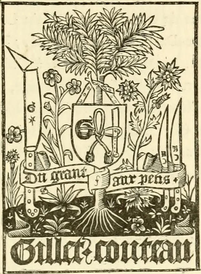 An illustration from Histoire des enseignes de Paris. Revue et publiée par le Bibliophile Jacob [pseud.] avec un appendice par J. Cousin.., 1884, leaf 194