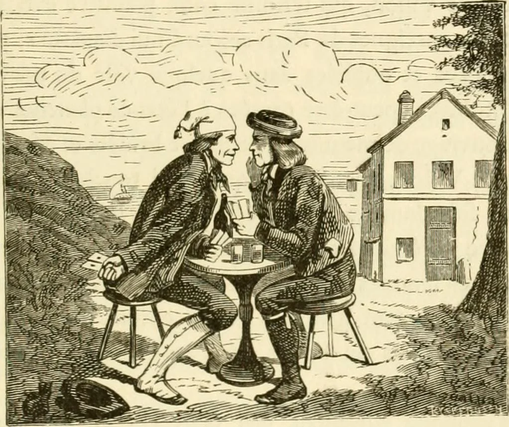 An illustration from Histoire des enseignes de Paris. Revue et publiée par le Bibliophile Jacob [pseud.] avec un appendice par J. Cousin.., 1884, leaf 216