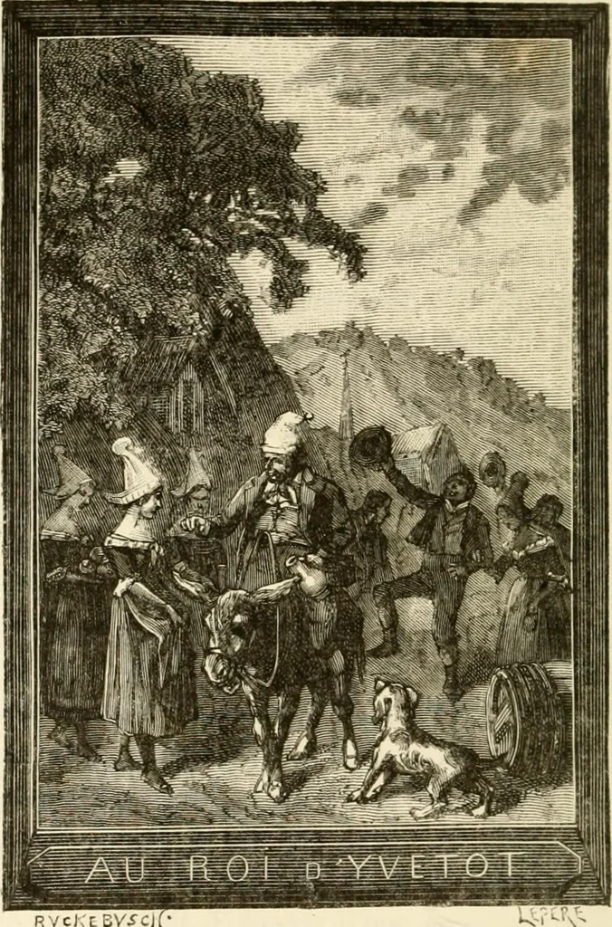 An illustration from Histoire des enseignes de Paris. Revue et publiée par le Bibliophile Jacob [pseud.] avec un appendice par J. Cousin.., 1884, leaf 245