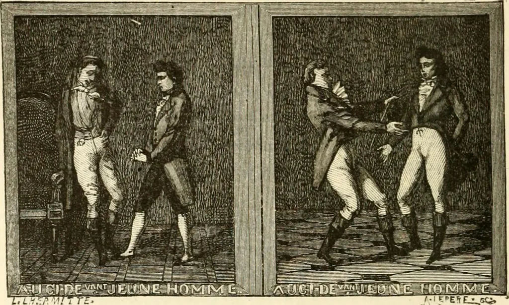 An illustration from Histoire des enseignes de Paris. Revue et publiée par le Bibliophile Jacob [pseud.] avec un appendice par J. Cousin.., 1884, leaf 363